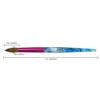 PANA Pure Kolinsky Hair Acrylic Nail Brush - Round Shape Pink Ferrule with White Swirl Blue Handle (Size 16) view 2