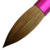 PANA Pure Kolinsky Hair Acrylic Nail Brush - Round Shape Pink Ferrule with White Swirl Blue Handle (Size 16) view 4