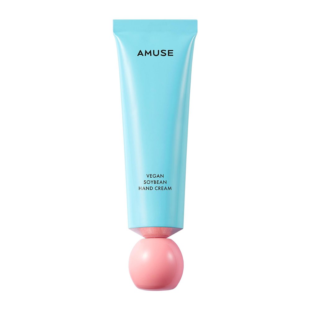 Amuse Seoul Vegan Soybean Hand Cream with Shea Butter Panthenol Ceramide for Dry Hands l Quick Absorption with Ultra Moisture and Hydration 3 Types of Soybean creams (PLEASURE)