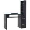 BarberPub Manicure Table with Drawers, Storage Shelves Spa Beauty Salon Station Nail Desk 2673 (Black) view 1