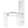BarberPub Manicure Table with Drawers, Storage Shelves Spa Beauty Salon Station Nail Desk 2673, 45*60*19 inch (White) view 1