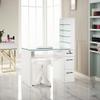 BarberPub Manicure Table with Drawers, Storage Shelves Spa Beauty Salon Station Nail Desk 2673, 45*60*19 inch (White) view 2