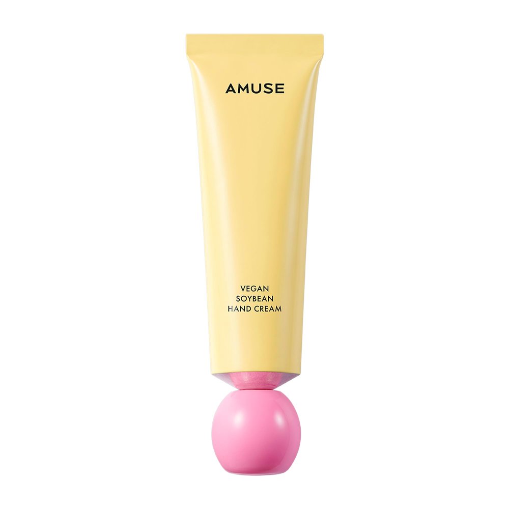 Amuse Seoul Vegan Soybean Hand Cream with Shea Butter Panthenol Ceramide for Dry Hands l Quick Absorption with Ultra Moisture and Hydration 3 Types of Soybean creams (ENERGY)
