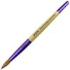 PANA Pure Kolinsky Hair Acrylic Nail Brush - Round Shape Purple Ferrule with Beige Wood Handle (Size 10) view 1
