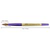 PANA Pure Kolinsky Hair Acrylic Nail Brush - Round Shape Purple Ferrule with Beige Wood Handle (Size 10) view 2