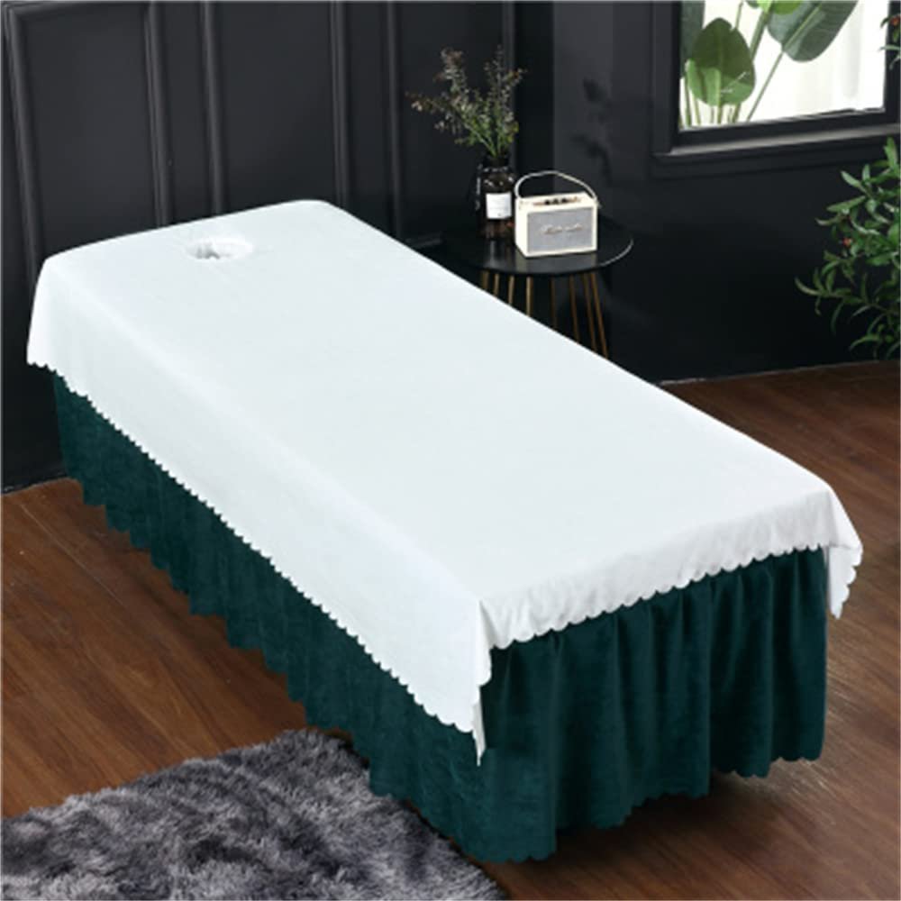Beauty Salon Massage Soft Salon Bed Sheet Breathable Salon Bed Sheet Cover Disposable Massage Table Cloth Includes Flat And Fitted Sheets With Face Cover For Massage Tables And Spa-B 31x87inch(80x220c