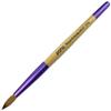 PANA Pure Kolinsky Hair Acrylic Nail Brush - Round Shape Purple Ferrule with Beige Wood Handle (Size 8) view 1