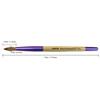 PANA Pure Kolinsky Hair Acrylic Nail Brush - Round Shape Purple Ferrule with Beige Wood Handle (Size 8) view 2