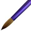 PANA Pure Kolinsky Hair Acrylic Nail Brush - Round Shape Purple Ferrule with Beige Wood Handle (Size 8) view 4