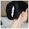 Iaceble French Leaf Hair Comb Metal Silver Hair Comb Haipin Headpieces Bride Wedding Leaf Hair Accessories Decorative for Women and Girls Headdress (Silver) view 1