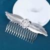 Iaceble French Leaf Hair Comb Metal Silver Hair Comb Haipin Headpieces Bride Wedding Leaf Hair Accessories Decorative for Women and Girls Headdress (Silver) view 4