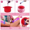Mity rain 2pcs Silicone Wax Warmer Liner, Non-Stick Wax Pot Silicone Bowl Replacement, Reuse Wax Melt Warmer Liner With 2pcs Silicone Spatulas For Hair Removal(Blue+Red) view 2