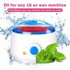 Mity rain 2pcs Silicone Wax Warmer Liner, Non-Stick Wax Pot Silicone Bowl Replacement, Reuse Wax Melt Warmer Liner With 2pcs Silicone Spatulas For Hair Removal(Blue+Red) view 3