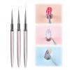 KADS Nail Art Liner Brushes Kolinsky Nail Art Brush Liner Brush UV Gel Polish Painting Nail Design Brush Metal Handle Nail Drawing Pens 8/15/20mm (8mm+15mm+20mm) view 1