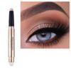 Ofanyia Eyeshadow Sticks, 2 in 1 Cream Shimmer Eye Shadow Pencil Crayon, Waterproof Long Lasting Eye Shadow Highlighter Stick, Double End Eyeshadow Pen with Sponge Brush (03# Rose Gold Shimmer) view 1