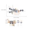 NUOBESTY 8pcs Wedding Hair Comb Set Pearl Crystal Bride Hair Accessories Floral Bridal Hair Side Comb Clips for Wedding Bridesmaid Women and Girls(Grey+Red) view 4