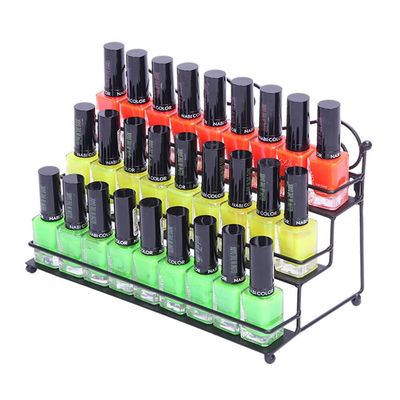 ZnranyiiXY 2 Packs 3 Tier Metal Nail Polish Wall Mount Rack Display Organizer Shelf Holder
