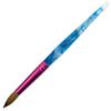 PANA Pure Kolinsky Hair Acrylic Nail Brush - Round Shape Pink Ferrule with White Swirl Blue Handle (Size 10) view 1