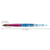 PANA Pure Kolinsky Hair Acrylic Nail Brush - Round Shape Pink Ferrule with White Swirl Blue Handle (Size 10) view 2