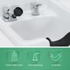 BarberPub Wall Mount Storage Station with Mirror Shampoo Bowl High-end Styling Beauty Salon Furniture Set 3145 (White) view 3