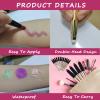 Metiplou 2 in1 Midnight Black Eyeshadow Stick Cream Shimmer Smooth Eyeshadow Pencil Hypoallergenic Waterproof Long Lasting Eye shadow (18 Midnight Black) view 3
