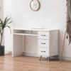 BarberPub Manicure Table with Drawers Nail Desk with Wrist Rest Salon Beauty Spa Storage Workstation 6153-2655 (White) view 2