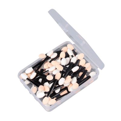 LALAFINA 50pcs Disposable Dual-sided Eyeshadow Brushes for Makeup Application Comfortable Sponge Material for Weddings and Daily Use