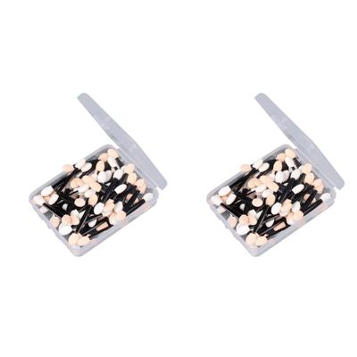 LALAFINA 100pcs Dual Sided Disposable Eyeshadow Brushes for Makeup Application Soft Sponge Tips for Beginners and Professionals for Parties and Everyday Use