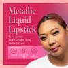 Aromi Dusty Rose Metallic Liquid Lipstick | Rosy Pink Chestnut Lip Color with Shimmery Finish, Vegan, Cruelty-free, Long-lasting, Waterproof (Alpine Bloom) view 3