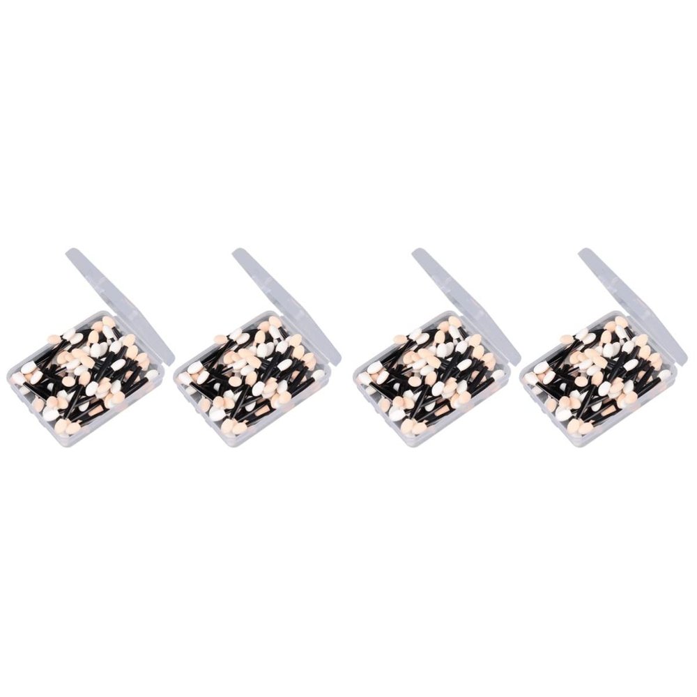 LALAFINA 200pcs Dual Sided Disposable Eyeshadow Brushes for Makeup Application Convenient for and Everyday Use