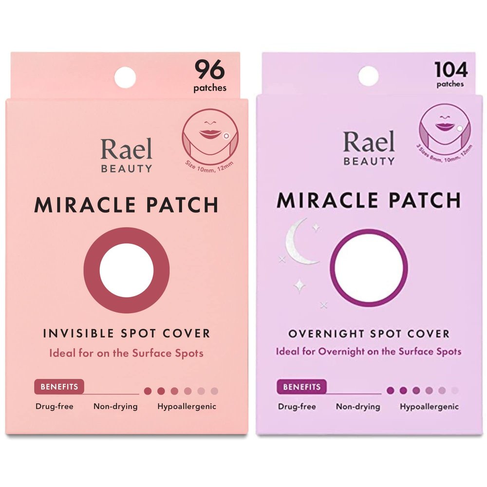 Rael Miracle Bundle - Overnight Spot Cover (104 Count), Invisible Spot Cover (96 Count)
