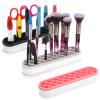 Elsjoy 3 Pack Silicone Makeup Brush Holder, Desktop Cosmetic Organizer Pen Holder, Sewing Tool Holder Beauty Tool Organizer Stand for Brush, Scissors, Toothbrush view 1