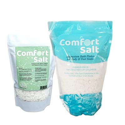 Comfort Salt - Magnesium Bath Flakes - Bath Salts for Relaxation and Recovery - 4 and 2 Pound Bags (6lbs Total)