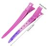 24 Packs Duck Bill Clips, Bantoye 3.35 Inches Rustproof Metal Alligator Curl Clips with Holes for Hair Styling, Hair Coloring, Gradient Rose Red view 2