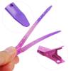 24 Packs Duck Bill Clips, Bantoye 3.35 Inches Rustproof Metal Alligator Curl Clips with Holes for Hair Styling, Hair Coloring, Gradient Rose Red view 3