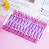 24 Packs Duck Bill Clips, Bantoye 3.35 Inches Rustproof Metal Alligator Curl Clips with Holes for Hair Styling, Hair Coloring, Gradient Rose Red view 4