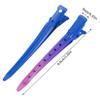 24 Packs Duck Bill Clips, Bantoye 3.35 Inches Rustproof Metal Alligator Curl Clips with Holes for Hair Styling, Hair Coloring, Gradient Deep Blue view 2