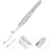 Stainless Steel Meibomian Gland Expressor Professional Eyelid Massage Tweezers Eyelid Tip for Dry Eyes, Round Tip view 3