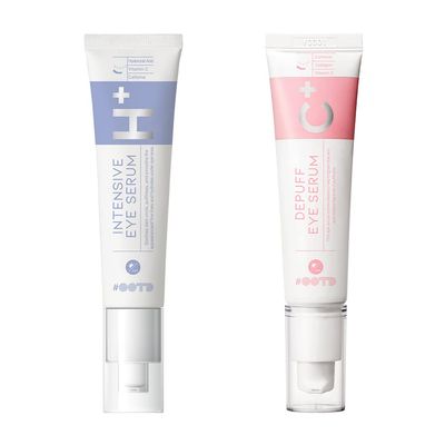 OOTD Intensive Vegan Facial Eye Serum [30 g x 2] Korean Skin Care Solution for Daily Dark Circle and Depuff Treatment