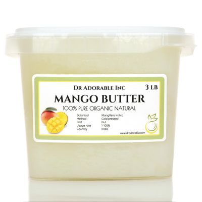 Dr Adorable - 3 lb - Mango Butter - Pure Natural Premium Organic Raw