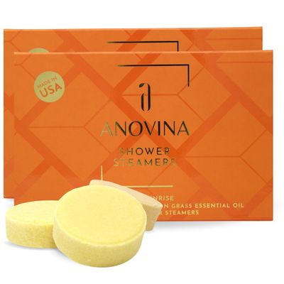 Anovina 12XL Citrus Shower Steamers  Aromatherapy Gift Set Made in USA  Spa-Like Shower Tablets for Women & Men