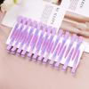 24 Packs Duck Bill Clips, Bantoye 2.75 Inches Rustproof Metal Alligator Curl Clips with Holes for Hair Styling, Hair Coloring, Gradient Pink view 4