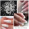 4 Boxes Flatback Rhinestones and Pearls Nail Charms for Acrylics - Crystals, Half Rounds, and Accessories for DIY Nail Art Decor view 2