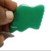 Green Obsidian Jade Gua Sha Facial Massage Tool with Teeth Shape Sides and Ridges view 2