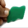 Green Obsidian Jade Gua Sha Facial Massage Tool with Teeth Shape Sides and Ridges view 3