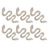 KALLORY 6pcs Snake Design Nail Art Charms Rhinestones for DIY Manicure Decorations Stylish Nail Gems for Home Salon Use Fashionable view 1