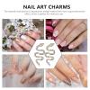 KALLORY 6pcs Snake Design Nail Art Charms Rhinestones for DIY Manicure Decorations Stylish Nail Gems for Home Salon Use Fashionable view 2