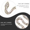 KALLORY 6pcs Snake Design Nail Art Charms Rhinestones for DIY Manicure Decorations Stylish Nail Gems for Home Salon Use Fashionable view 4