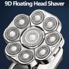 Head Shavers for Bald Men, 9D Electric Head Shaver 6 in 1 Shavers for Bald Men Electric Razor Nose Hair Sideburns Trimmer Waterproof Wet/Dry Grooming Kit view 3