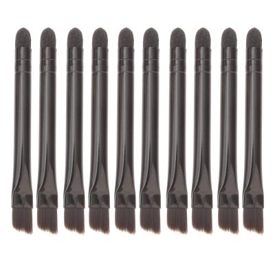SOLUSTRE 10pcs Double Ended Eyeshadow Brushes Versatile Cosmetic for Eye Makeup Compact Go for Blending Lipstick and Eyebrow Products